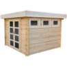 Abri en bois massif 9m² MODERNE - madriers 40mm Gardy Shelter