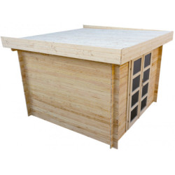 Abri en bois massif 9m² MODERNE - madriers 40mm Gardy Shelter