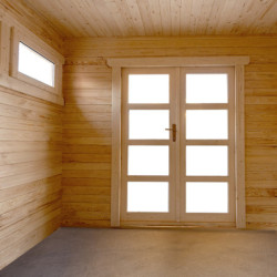 Abri en bois massif 9m² MODERNE - madriers 40mm Gardy Shelter