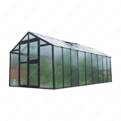 Serre de jardin 249x455cm 11,33m² en verre cathédrale 4mm PRIMUS Limes