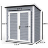 Abri de jardin Skur1 2,08m² + plancher traité peint gris Baltic