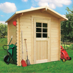 Abri de jardin en bois massif 19mm Essen porte simple 3,92m² SOLID