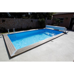 Piscine bois rectangulaire 350x505cm AZURA toute équipée UBBINK
