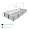 Piscine bois rectangulaire 350x505cm AZURA toute équipée UBBINK