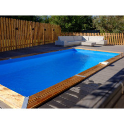 Piscine bois rectangulaire 350x505cm AZURA toute équipée UBBINK	