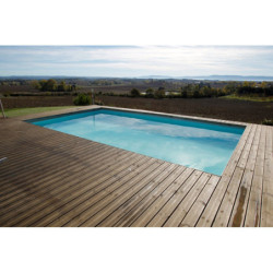 Piscine bois rectangulaire 500x800cm LINEA toute équipée UBBINK