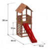Aire de jeux portique en bois traité autoclave CAROL 1 - FUNGOO