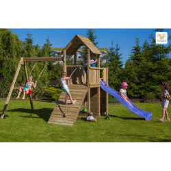 Aire de jeux portique en bois traité autoclave CAROL 3 - FUNGOO