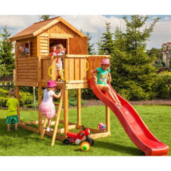Cabane pour enfants en bois séché lasuré MY HOUSE - FUNGOO