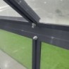 Green Protect Serre de jardin en verre Aluminium et verre trempé Gris 3.5m²