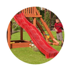 Station de jeux en bois séché lasuré RAINBOW FORTRESS TIP - FUNGOO