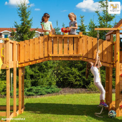 Station de jeux en bois séché lasuré RAINBOW FORTRESS TIP - FUNGOO