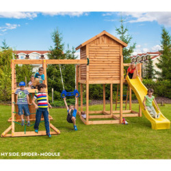 Aire de jeux pour enfants en bois séché lasuré MYSIDE SPIDER - FUNGOO