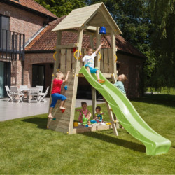 Station de jeux en bois traité autoclave BELVEDERE - BLUE RABBIT