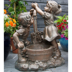 Fontaine extérieure ou intérieure en polyrésine Menphis kit complet avec pompe Ubbink