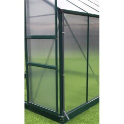 Green Protect Serre de jardin en verre Aluminium et verre trempé Gris 3.5m²