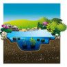 Bâche de bassin pré-découpée 4x3m PVC 0,5mm Ubbink 