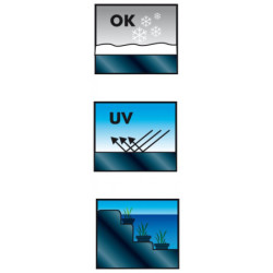 Bâche de bassin pré-découpée  4x4m PVC 0,5mm Ubbink