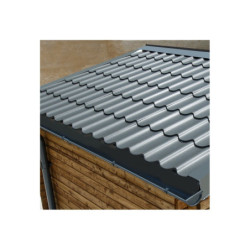 Tuiles métalliques anthracites - pack prêt à la pose pour abri Gardy Shelter 20m²