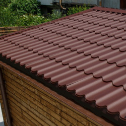 Tuiles métalliques marrons - pack prêt à la pose pour abri Gardy Shelter 20m²