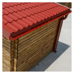 Tuiles métalliques rouges - pack prêt à la pose pour abri Gardy Shelter 6m²