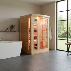 Sauna infrarouge panneaux carbone 2050W 2 places - SNÖ