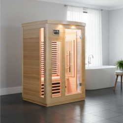 Sauna infrarouge panneaux carbone 2050W 2 places - SNÖ