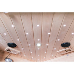 Sauna infrarouge d’angle panneaux carbone 2180W LUXE 2-3 places - SNÖ