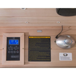 Sauna infrarouge d’angle panneaux carbone 2180W LUXE 2-3 places - SNÖ