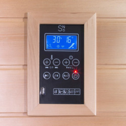 Sauna infrarouge d’angle panneaux carbone 2180W LUXE 2-3 places - SNÖ