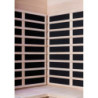 Sauna infrarouge d’angle panneaux carbone 2180W LUXE 2-3 places - SNÖ