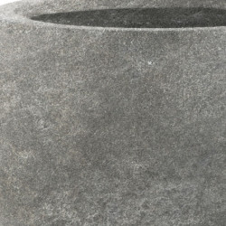 Bac à plantes en fibre de verre Ø 25xH20cm gris Woodley Esteras