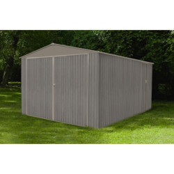 Garage métal 17,47m² imitation bois vieilli