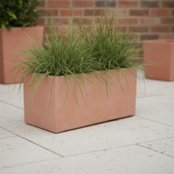 Jardinière en fibre de terre 80x40xH.40cm terracotta