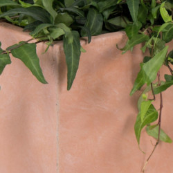 Jardinière en fibre de terre 100x45xH.45cm terracotta