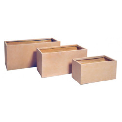Jardinière en fibre de terre 100x45xH.45cm terracotta
