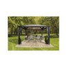 Pergola 3x3m Verona en alu anthracite et polycarbonate 6mm - SOJAG