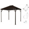 Pergola 3x4m Verona en alu anthracite et polycarbonate 6mm - SOJAG