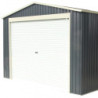 Garage métal PLUS anthracite porte enroulable + kit d'ancrage X-METAL