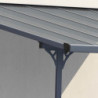 Pergola adossée ajustable - toit de terrasse en alu 2,55x3,75m X-METAL