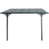 Pergola adossée ajustable - toit de terrasse en alu 3,05x3,14m X-METAL
