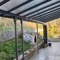 Pergola adossée ajustable - toit de terrasse en alu 3,05x4,36m X-METAL