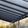 Pergola adossée ajustable - toit de terrasse en alu 3,05x4,36m X-METAL