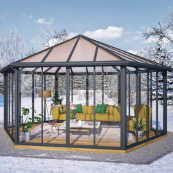 Pergola fermée en aluminium et polycarbonate Garda™- Palram