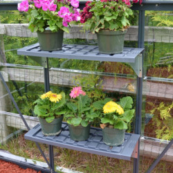 Doubles étagères en PVC  pour serre de jardin - Palram