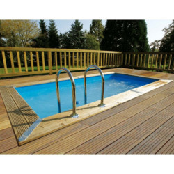 Piscine bois rectangulaire 250x450cm UrbanPool ultra équipée - UBBINK	