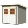 Abri de jardin en bois vitrifié gris 19mm 4.62m² Glücksburg 3 - Karibu