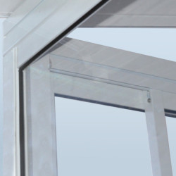 Véranda 400x425cm en alu blanc et polycarbonate 8mm SANREMO