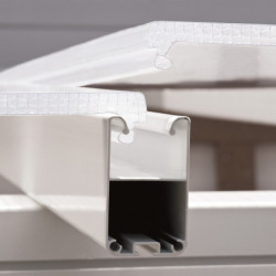 Véranda 400x425cm en alu blanc et polycarbonate 8mm SANREMO