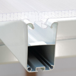 Véranda 400x425cm en alu blanc et polycarbonate 8mm SANREMO